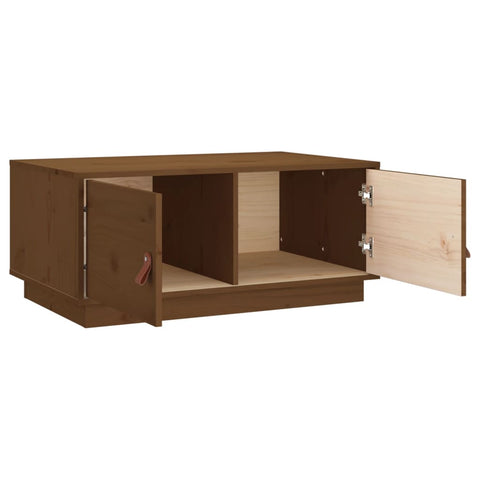 vidaXL Coffee Table Honey Brown 80x50x35 cm Solid Wood Pine