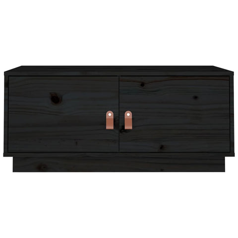 vidaXL Coffee Table Black 80x50x35 cm Solid Wood Pine