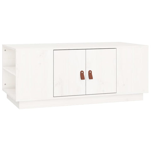 vidaXL Coffee Table White 100x50x41 cm Solid Wood Pine
