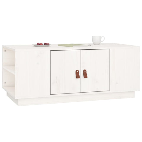 vidaXL Coffee Table White 100x50x41 cm Solid Wood Pine