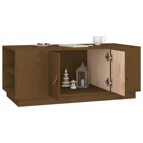 vidaXL Coffee Table Honey Brown 100x50x41 cm Solid Wood Pine