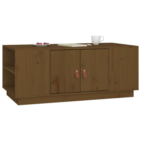 vidaXL Coffee Table Honey Brown 100x50x41 cm Solid Wood Pine