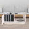 vidaXL Coffee Table White 80x50x35.5 cm Solid Wood Pine