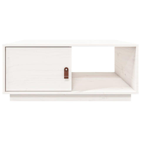 vidaXL Coffee Table White 80x50x35.5 cm Solid Wood Pine