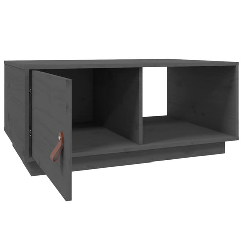 vidaXL Coffee Table Grey 80x50x35.5 cm Solid Wood Pine