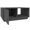 vidaXL Coffee Table Grey 80x50x35.5 cm Solid Wood Pine