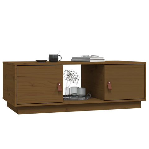 vidaXL Coffee Table Honey Brown 100x50x35 cm Solid Wood Pine