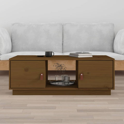 vidaXL Coffee Table Honey Brown 100x50x35 cm Solid Wood Pine