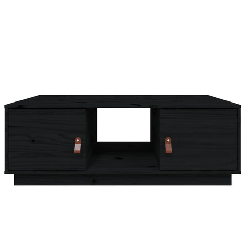 vidaXL Coffee Table Black 100x50x35 cm Solid Wood Pine