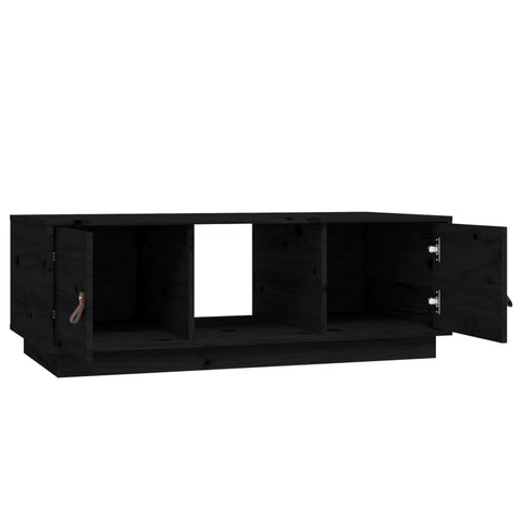 vidaXL Coffee Table Black 100x50x35 cm Solid Wood Pine