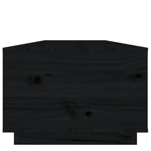 vidaXL Coffee Table Black 100x50x35 cm Solid Wood Pine