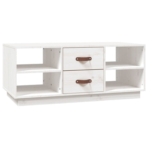 vidaXL Coffee Table White 100x50x41 cm Solid Wood Pine