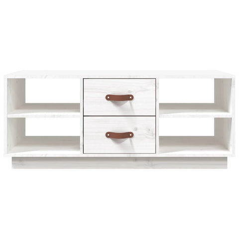 vidaXL Coffee Table White 100x50x41 cm Solid Wood Pine