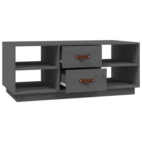 vidaXL Coffee Table Grey 100x50x41 cm Solid Wood Pine