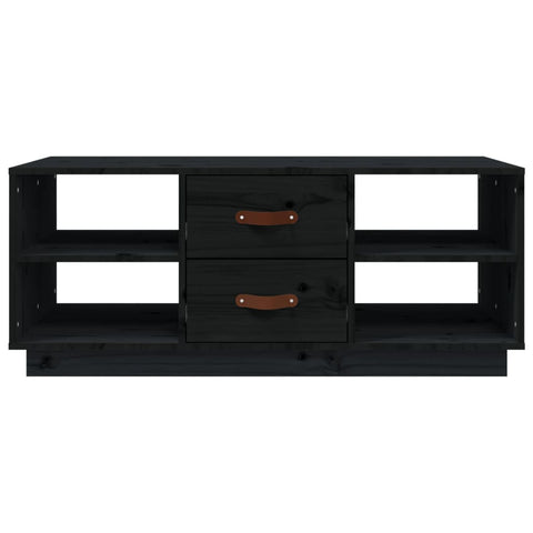 vidaXL Coffee Table Black 100x50x41 cm Solid Wood Pine