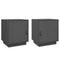 vidaXL Bedside Cabinets 2 pcs Grey 40x34x45 cm Solid Wood Pine