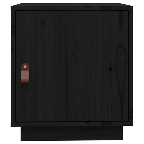 vidaXL Bedside Cabinets 2 pcs Black 40x34x45 cm Solid Wood Pine