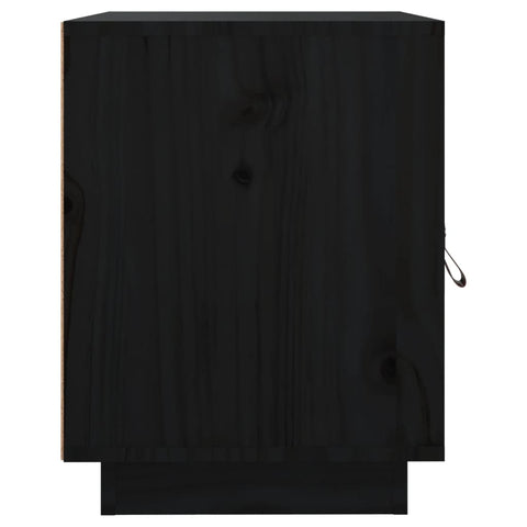 vidaXL Bedside Cabinets 2 pcs Black 40x34x45 cm Solid Wood Pine