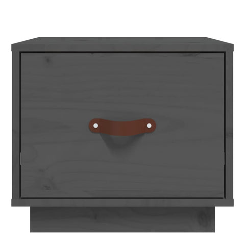 vidaXL Bedside Cabinet Grey 40x34x35 cm Solid Wood Pine