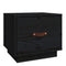 vidaXL Bedside Cabinet Black 40x34x35 cm Solid Wood Pine