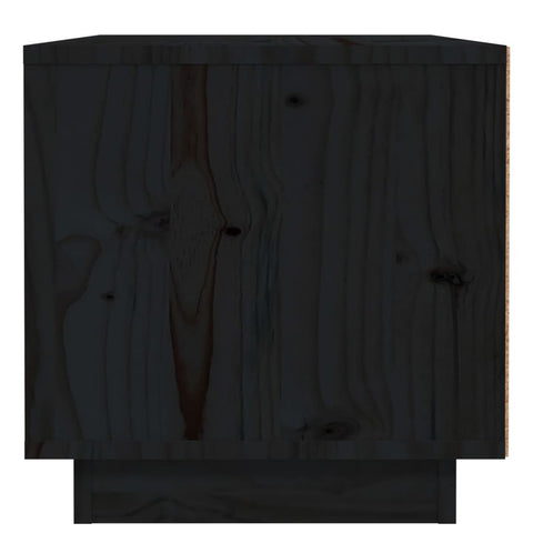 vidaXL Bedside Cabinet Black 40x34x35 cm Solid Wood Pine