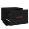 vidaXL Bedside Cabinet Black 40x34x35 cm Solid Wood Pine