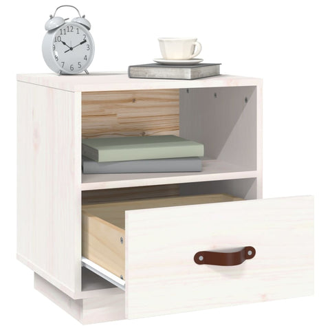 vidaXL Bedside Cabinets 2 pcs White 40x34x45 cm Solid Wood Pine