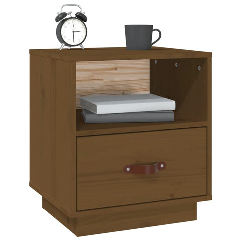 vidaXL Bedside Cabinets 2 pcs Honey Brown 40x34x45 cm Solid Wood Pine
