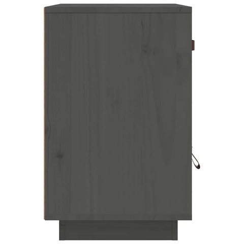 vidaXL Bedside Cabinet Grey 40x34x55 cm Solid Wood Pine
