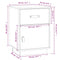 vidaXL Bedside Cabinet Grey 40x34x55 cm Solid Wood Pine