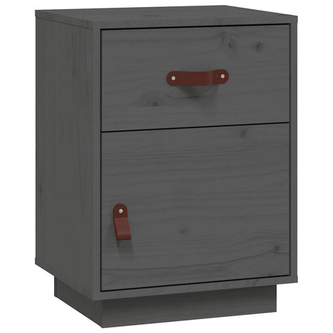 vidaXL Bedside Cabinets 2 pcs Grey 40x34x55 cm Solid Wood Pine