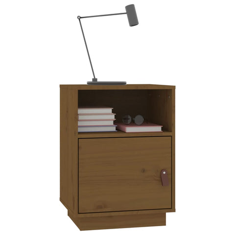 vidaXL Bedside Cabinet Honey Brown 40x34x55 cm Solid Wood Pine