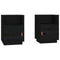 vidaXL Bedside Cabinets 2 pcs Black 40x34x55 cm Solid Wood Pine