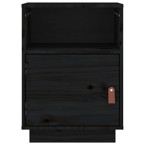 vidaXL Bedside Cabinets 2 pcs Black 40x34x55 cm Solid Wood Pine