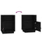 vidaXL Bedside Cabinets 2 pcs Black 40x34x55 cm Solid Wood Pine