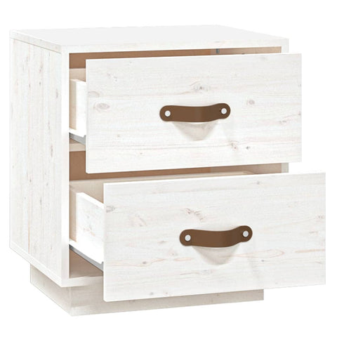 vidaXL Bedside Cabinets 2 pcs White 40x34x45 cm Solid Wood Pine