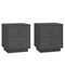vidaXL Bedside Cabinets 2 pcs Grey 40x34x45 cm Solid Wood Pine