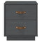 vidaXL Bedside Cabinets 2 pcs Grey 40x34x45 cm Solid Wood Pine