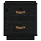 vidaXL Bedside Cabinet Black 40x34x45 cm Solid Wood Pine