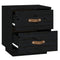 vidaXL Bedside Cabinet Black 40x34x45 cm Solid Wood Pine