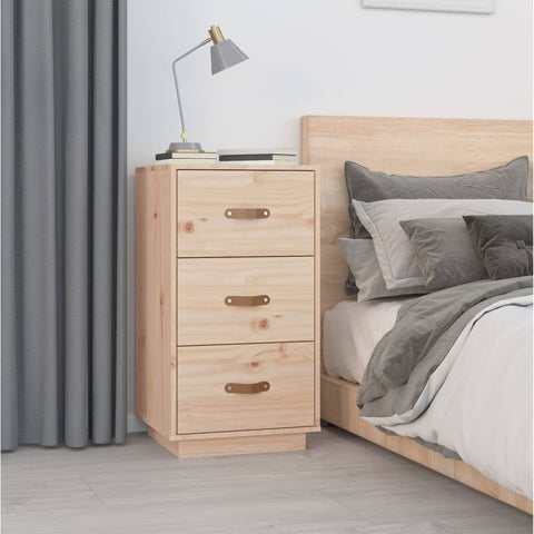 vidaXL Bedside Cabinet 40x40x75 cm Solid Wood Pine