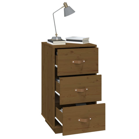 vidaXL Bedside Cabinets 2 pcs Honey Brown 40x40x75 cm Solid Wood Pine