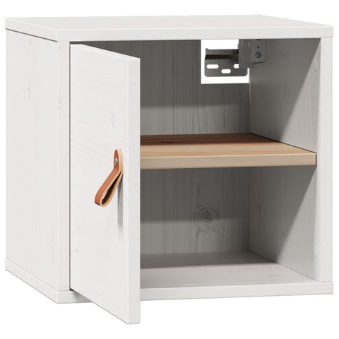 vidaXL Wall Cabinet White 31.5x30x30 cm Solid Wood Pine