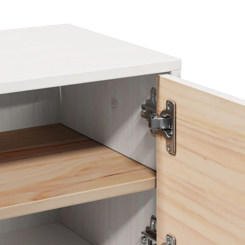 vidaXL Wall Cabinet White 31.5x30x30 cm Solid Wood Pine