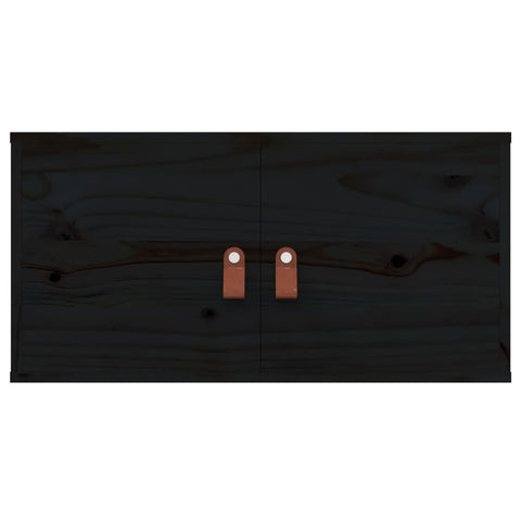vidaXL Wall Cabinets 2 pcs Black 60x30x30 cm Solid Wood Pine
