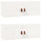 vidaXL Wall Cabinets 2 pcs White 80x30x30 cm Solid Wood Pine