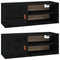 vidaXL Wall Cabinets 2 pcs Black 80x30x30 cm Solid Wood Pine