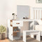 vidaXL Dressing Table White 95x50x134 cm Solid Wood Pine