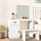 vidaXL Dressing Table White 95x50x134 cm Solid Wood Pine