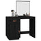 vidaXL Dressing Table Black 95x50x134 cm Solid Wood Pine